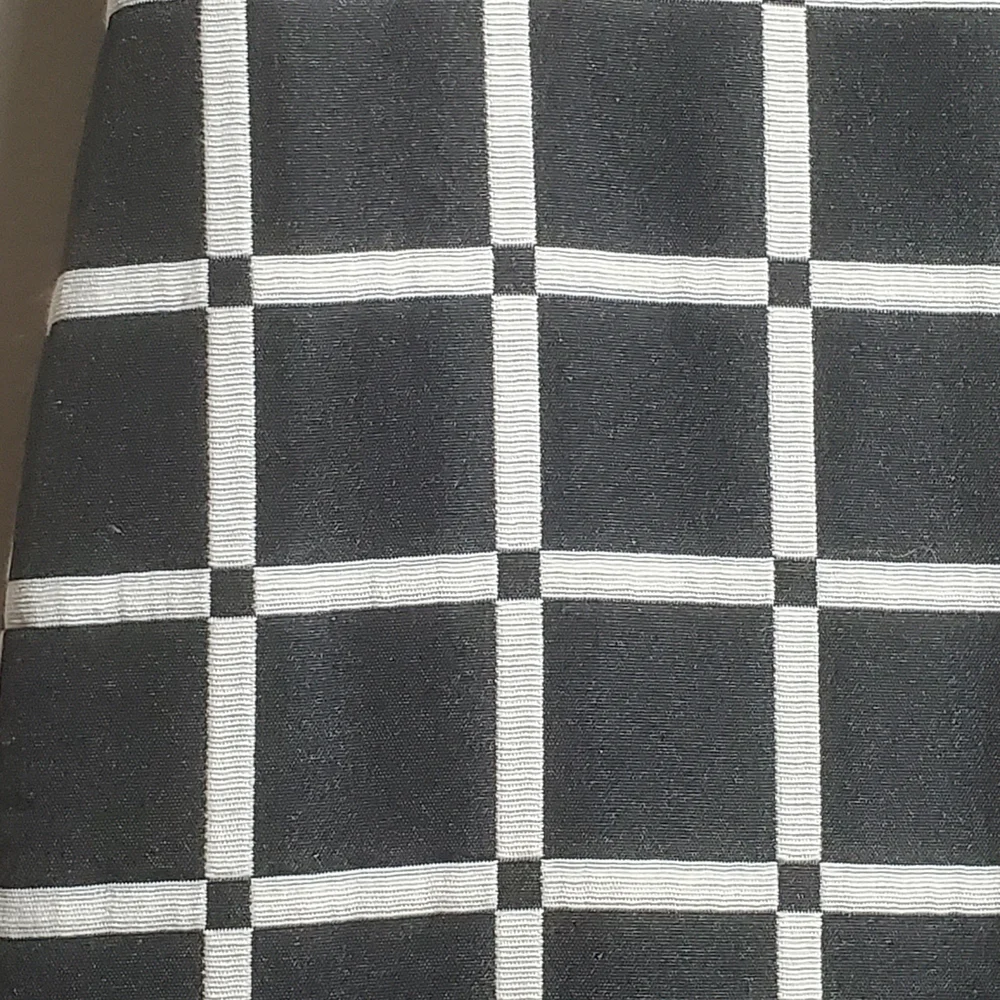 ANN TAYLOR Womens Straight Skirt Windowpane Black White Checkered Size 0